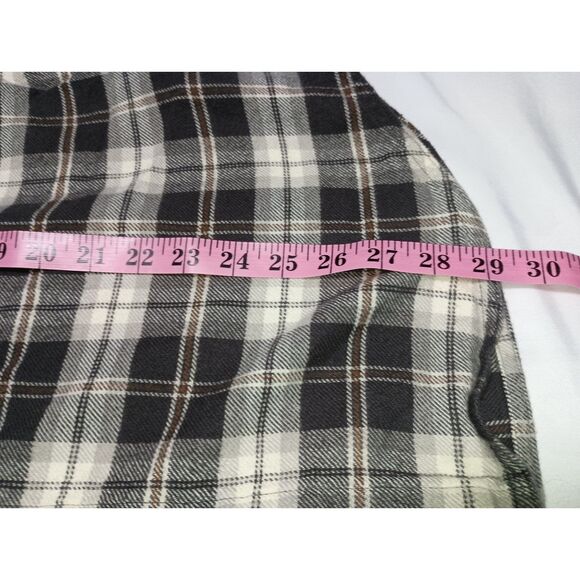 Columbia: Gray Plaid Long-Sleeve Button Down Flannel Shirt, Men's Size L - Picture 5 of 5